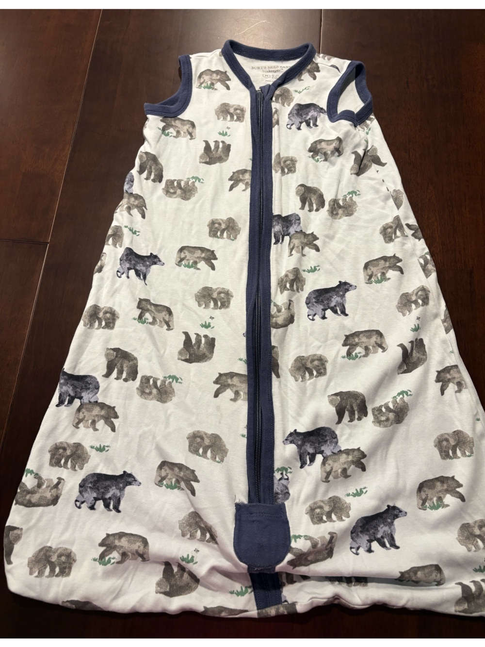 Burt’s bees beekeeper baby sleep sack medium 6-12 months bear print